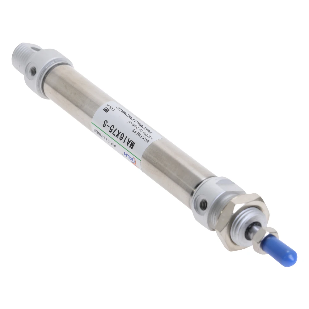 Stainless Steel Pneumatic Cylinder MA Type Bore 16/20/25/32mm Stroke 25/50/75/100/125/150/175/200/250/300-S Air Cylinder