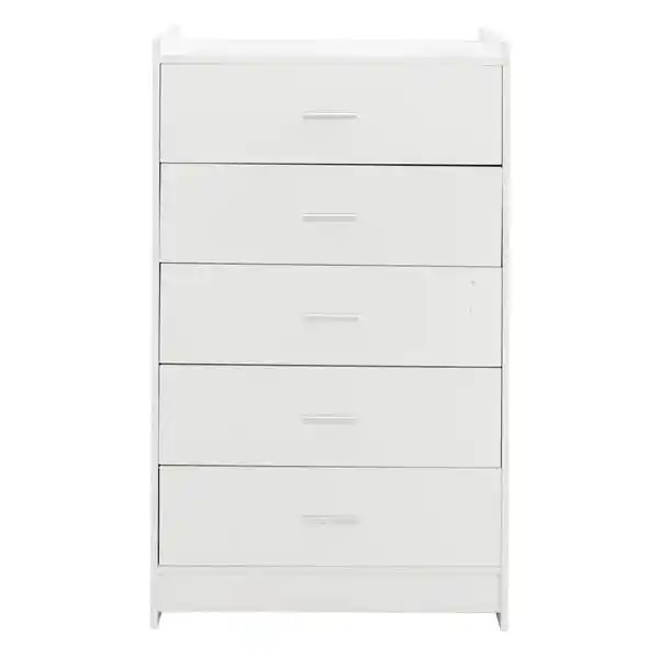 Multiple Finish 5 Drawer Night Stand Chest White And Espresso