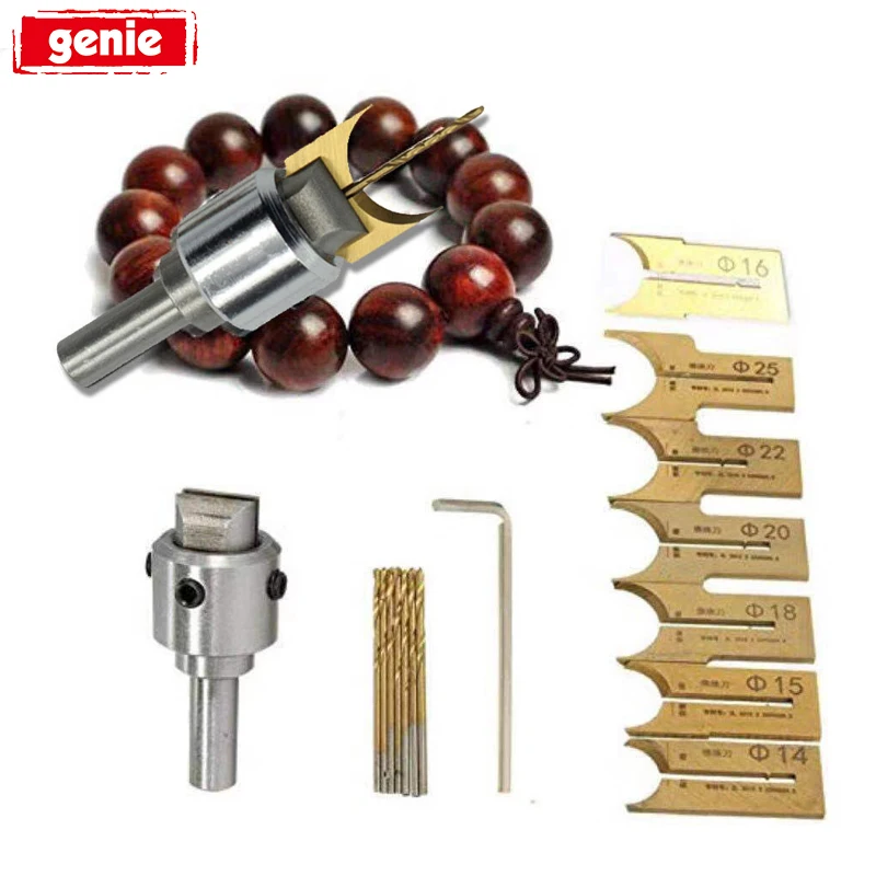 

16pcs Carbide Ball Blade Woodworking Milling Cutter Molding Tool Beads Router Bit Drills Bit Set 14-25mm