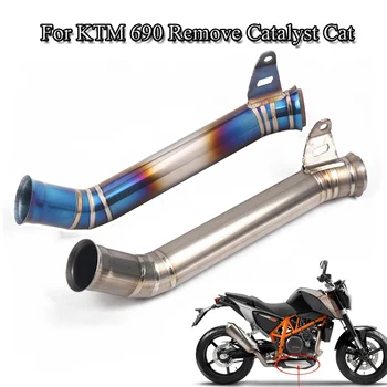 

For KTM 690 Duke Motorcycle Exhaust System Pipe Titanium Alloy Mid Link Connect Pipe Replace of Catalyst Cat Slip On Modified