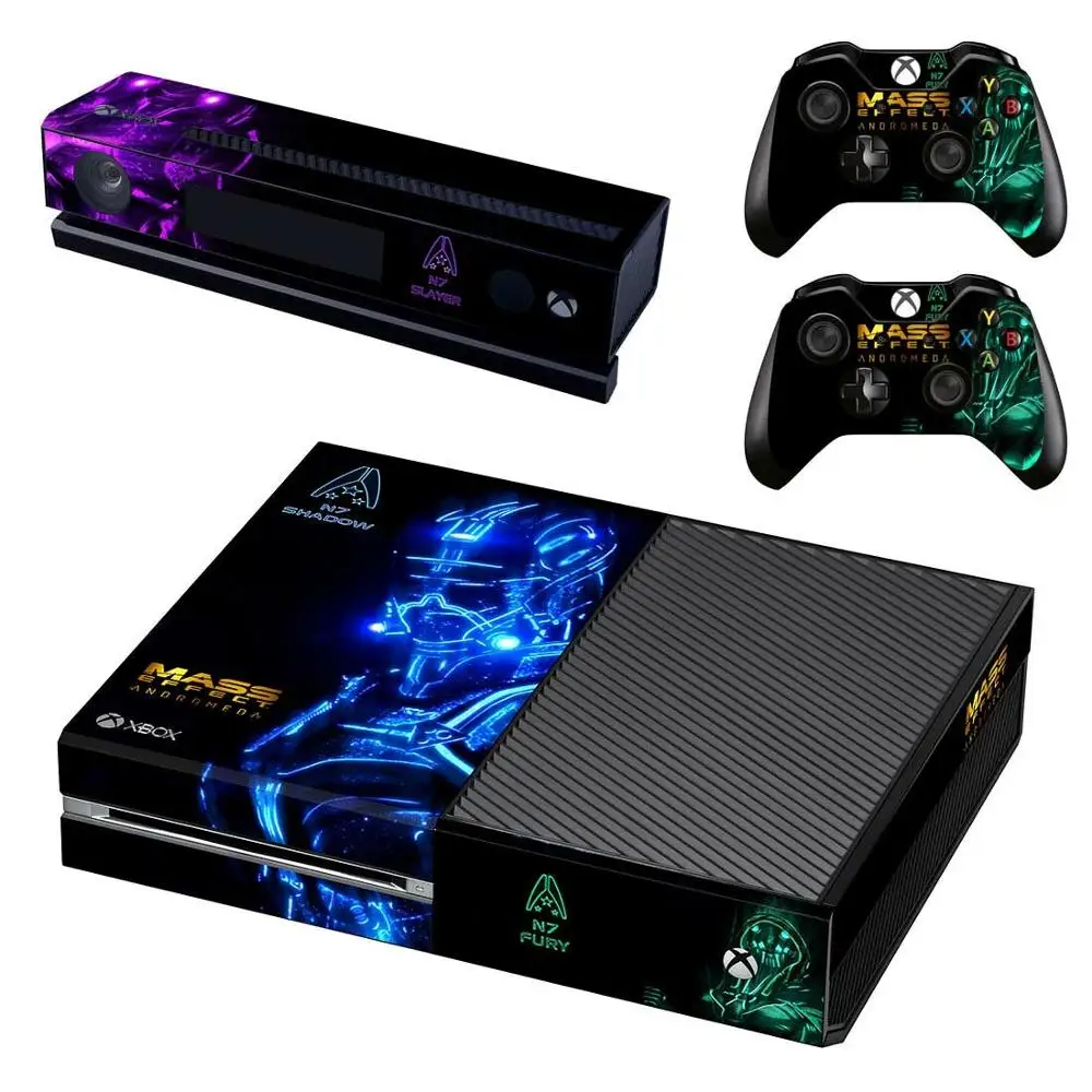 GSTM0823 Mass Effect sticker s для Xbox one Виниловая наклейка для кожи Pegatinas Adesivos для Xbox one консоль Kinect два контроллера Skins - Цвет: GSTM0823