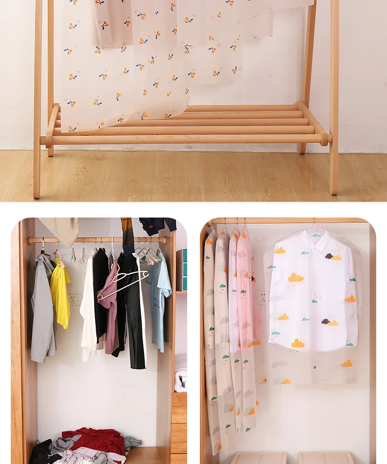 Clothes Hanging Organizer Garment Suit Cover Bag Dustproof Transparent Clothes Dress Coat Dust Cover Home Storage Bag Pouch Case