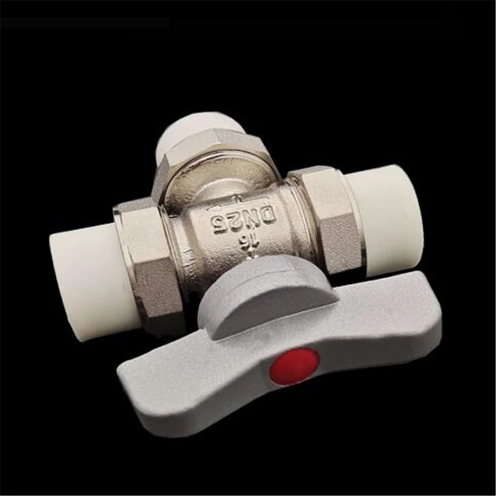 PPR three-way ball valve radiator special regulating valve 3 head ppr 25 six points 32 one inch radiator