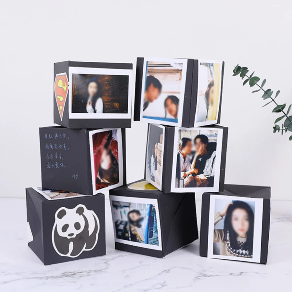 DIY сюрприз любовь взрыв коробка подарки на юбилей скрапбук DIY Фотоальбом Рождество Валентина свадьба день рождения подарки