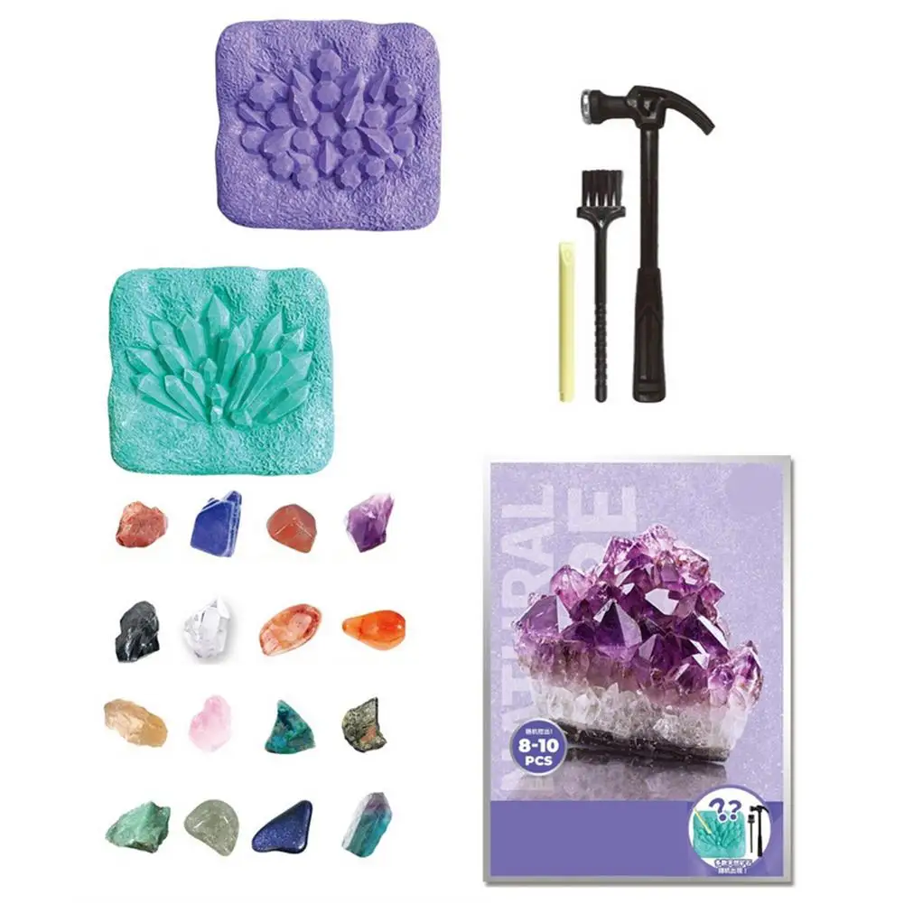 Gemstone For Kids Rock Mineral Gem And Crystal Digging Kit Educational Mining Toys Set Science STEM Toy Gift Bo | Игрушки и хобби