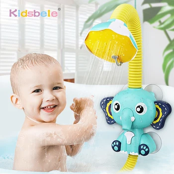 

Bath Toys Water Game Elephant Model Faucet Shower Electric Water Spray Toy For Kids Swimming Bathroom Toys