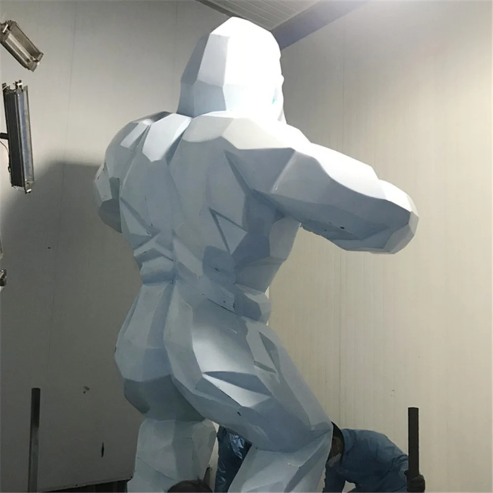 Обезьяна Кинг Конг украшение для гостиной Горилла скульптура Геометрическая