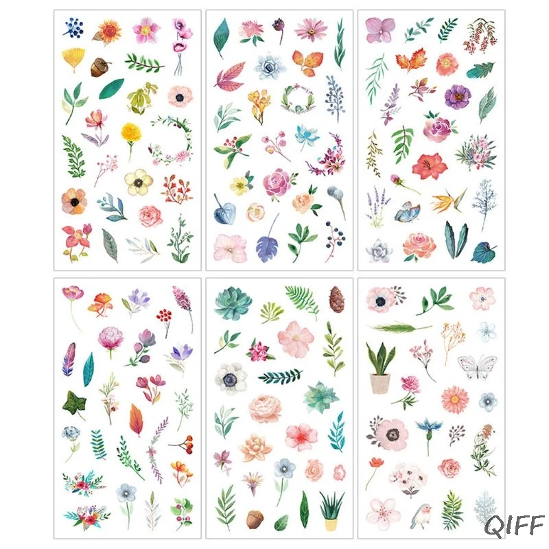 

6Pcs Flower Leaves Resin Sticker Epoxy Resin Mold Frame Fillers Material Jewelry