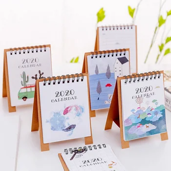 

Hand Drawing 2020 Fresh Cartoon Mini Flamingo Desktop Paper Calendar Dual Daily Scheduler Table Planner Yearly Agenda Organizer