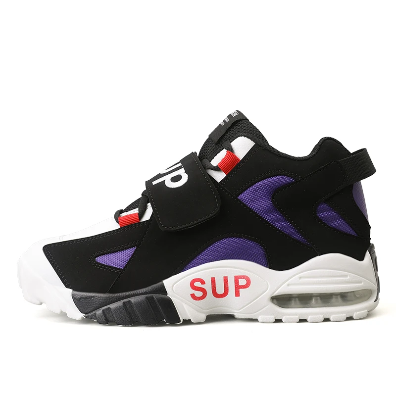 SUP/мужские баскетбольные кроссовки с высоким берцем; zapatillas hombre Deportiva; ботильоны с воздушной подошвой; Li Ning Basket; кроссовки; Мужская Спортивная обувь - Цвет: Фиолетовый