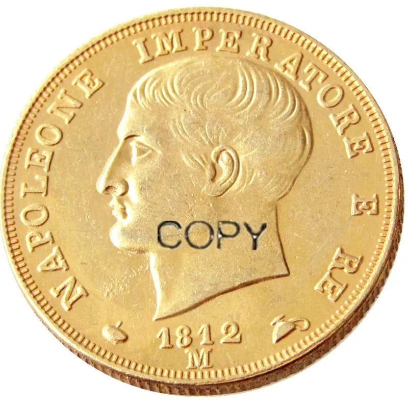 ITALIAN STATES KINGDOM OF NAPOLEON Napoleon I 40 Lire 1809-1814-M 6pcs Gold Plated Copy Coin | Дом и сад