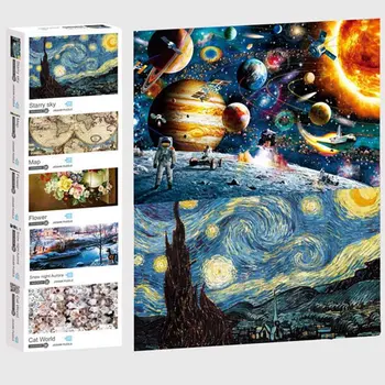 

1000 pieces Cartoon 3D Paper Jigsaw Puzzle wooden toys puzzles for adults Educational Toys Decoration Stickers India