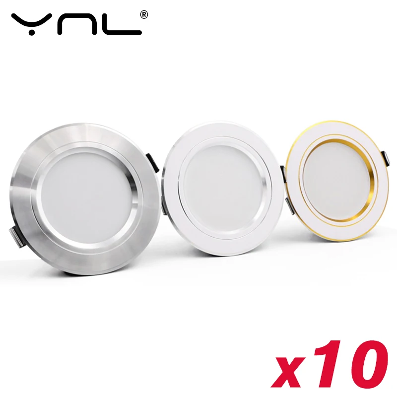 10PCS/lot Recessed Round LED Downlight 18W 15W 12W 9W 5W LED Ceiling Lamp AC 220V 230V 240V Cold Warm White Indoor Lighting led ceiling light led downlight