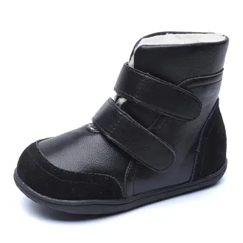 

Genuine Leather Boys Girls Winter Boots For Kids Baby Sport Shoes Fashion Plush Warm Childrens Snow Boots