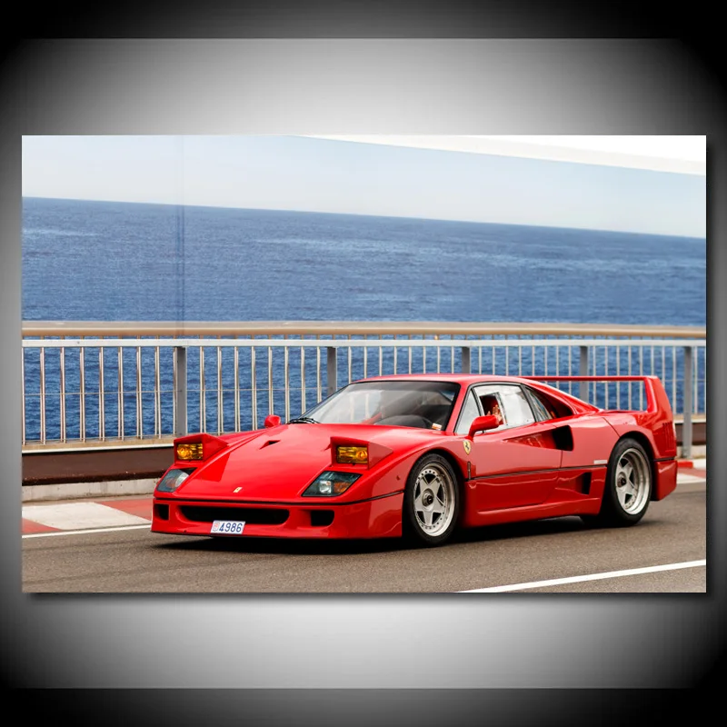 Современные настенные картины на холсте Ferraris Ретро F40 FR Spec Pininfarina Supercars Картина декор для гостиной плакаты и принты