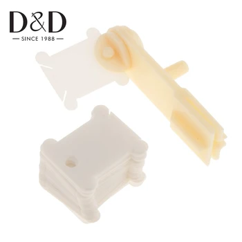 

100Pieces Plastic Floss Bobbins with Free Floss Winder for Embroidery Floss Organizer Cross-Stitch Thread Holder Sewing Tools