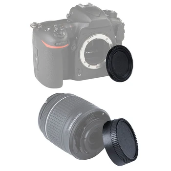 

1 Pairs Camera Body Cap + Rear Lens-Cap for Ni-kon Camera Body Cap + Rear Lens Caps for Ni-kon F Mount AI AF AF-S Lens Anti-dust