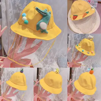 

Outdoor Kids Cute Cartoon Fruit Anti-Spitting Full Face Shield Visor Health Protective Bucket Hat Sun Mask Cap