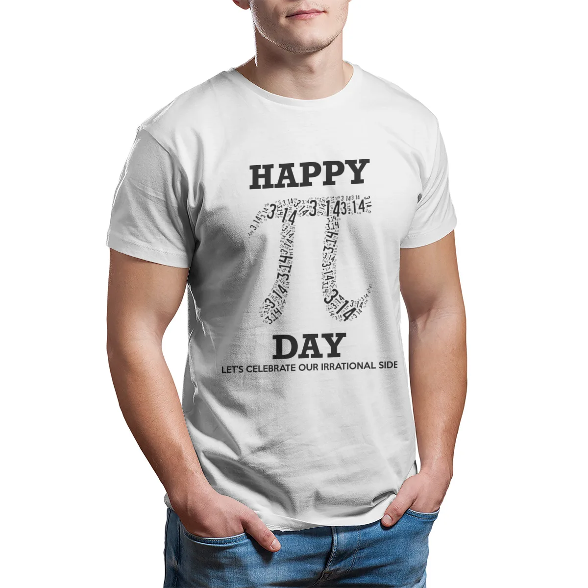 Винтажная забавная Мужская футболка Pi Day с коротким рукавом уличная одежда