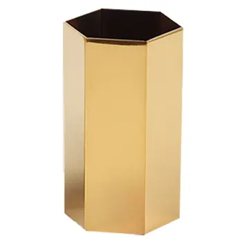 

Pen Holder Hexagonal Office Gold Multifunction Home Decoration Nordic Storage Desktop Cosmetic Box For Lipstick Stainless Steel