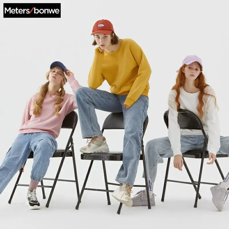  Metersbonwe Basic Hoodies For Women Streetwear Female Autumn Solid Colour Hoodies Casual Sweatshirt