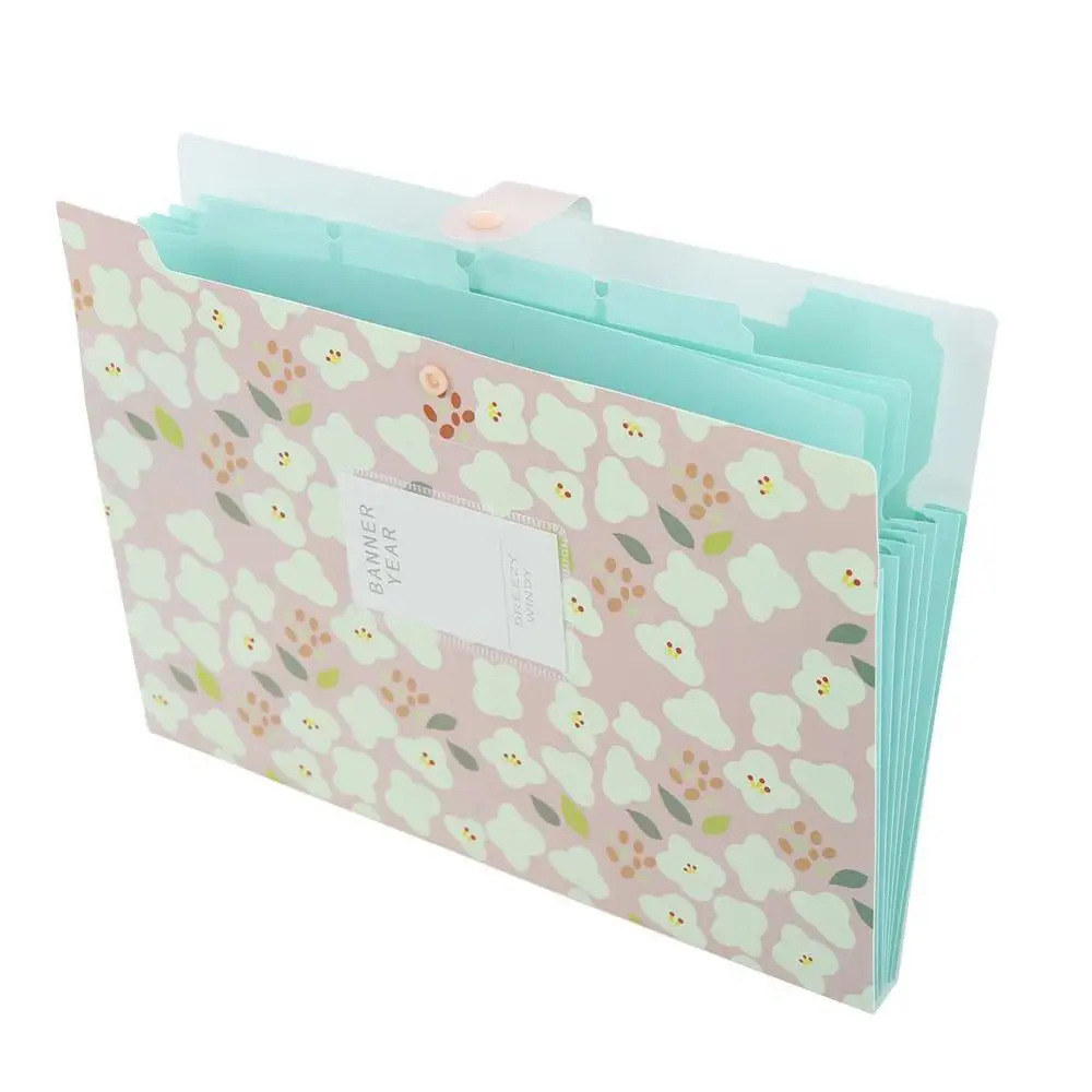 

File Bag Bill Folder Pouch A4 File Organizer with 8 Pockets Portable Document Filing Holder A4 Expandable File Organizer