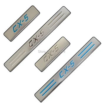 

For Mazda CX-5 CX5 KE 2012-2015 Accessory Stainless Door Sill Kick Scuff Plate Guard Pedal Protector Trim Step Cover Car Styling