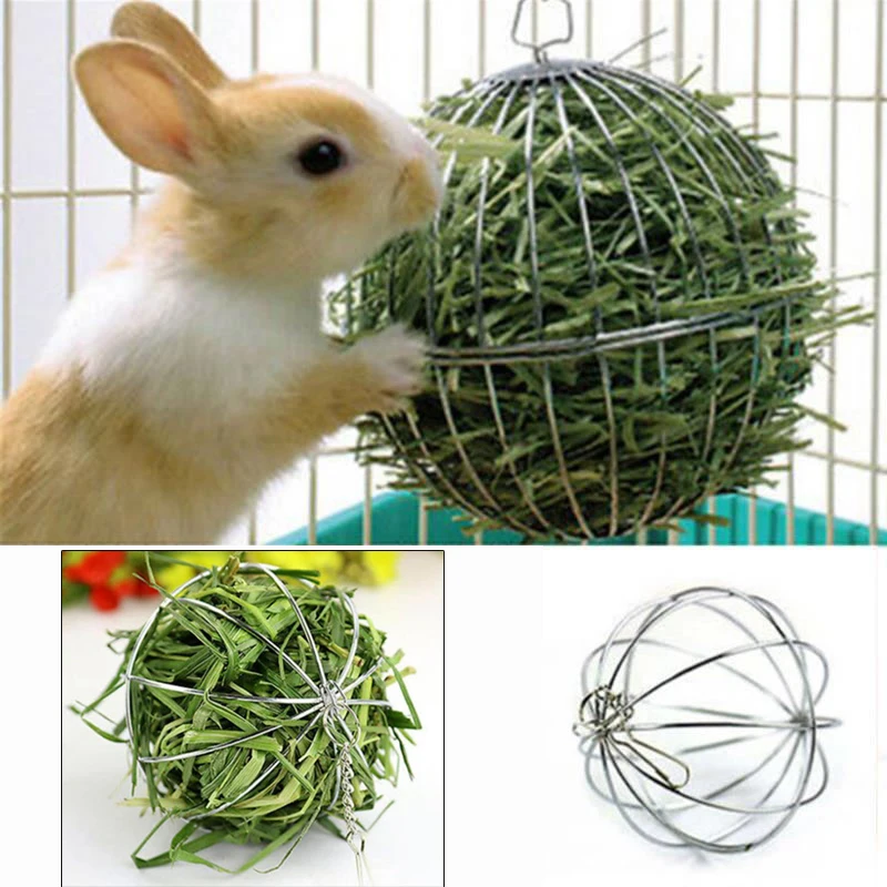 Feed Dispense Exercise Hanging Hay Ball Guinea Pig Hamster Rabbit Pet Toy