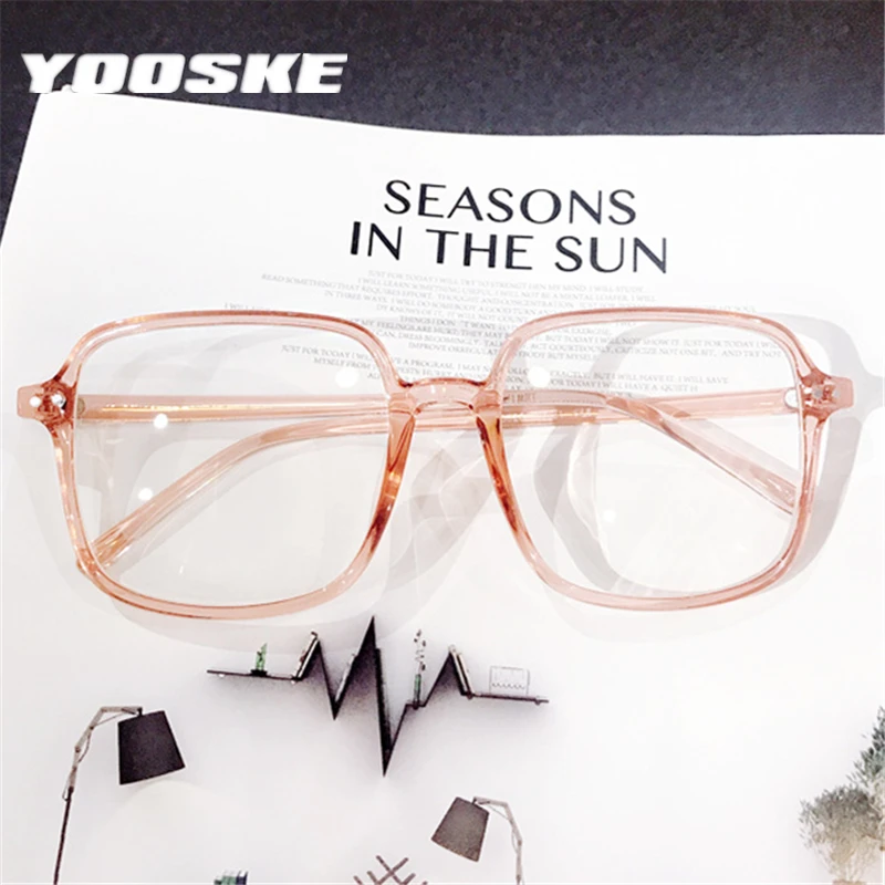 YOOSKE модные негабаритные оправы для женщин и мужчин, прозрачные оптические очки, винтажные оправы для очков