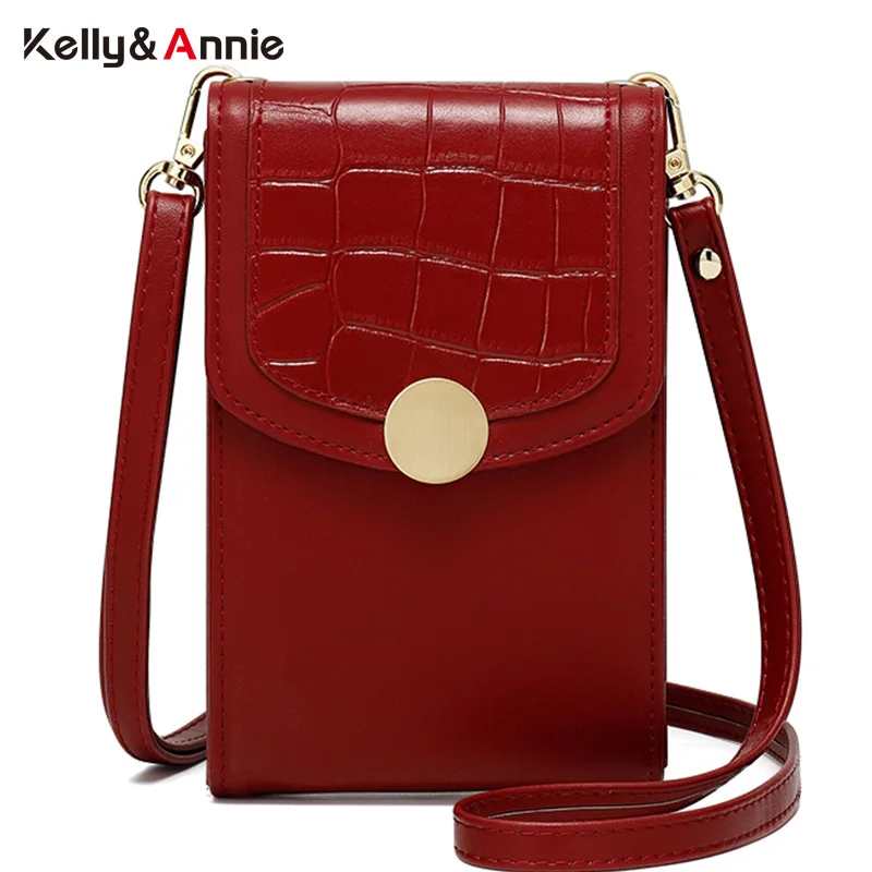 Luxury Brand Designer Mini Crossbody Bag Women Stone Pattern Pu Leather