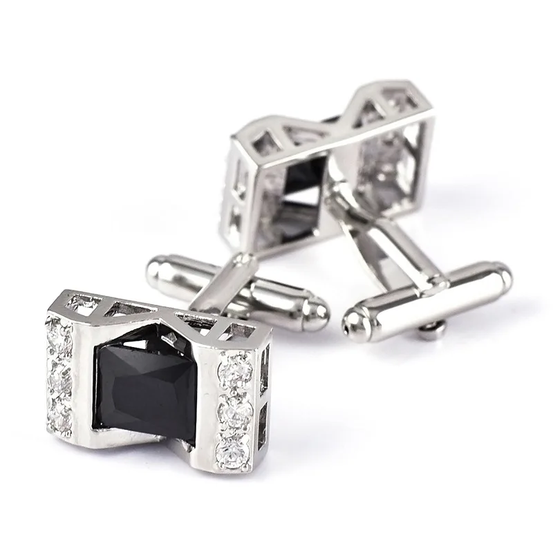 FLEXFIL shirt cufflink for mens designer Crystal Cuff link Button male Fashion High Quality fashion Luxury Wedding free shipping