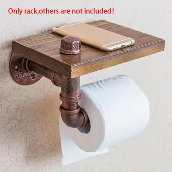

Hotel & home hanger paper holder toilet wooden shelf telephone storage wall-mounted solid retro fashion practical & durable
