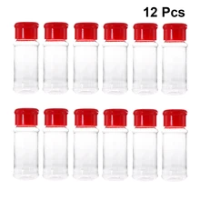 12Pcs plastica spezie sale pepe agitatori vaso condimento può Barbecue condimento barattolo bottiglie contenitore ampolla condimento cucina