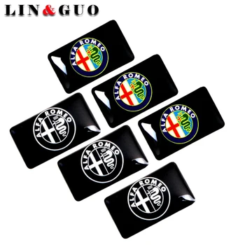 

3D New Car styling small Decorative Badge Hub caps Steering wheel case for alfa romeo 159 147 156 giulietta 147 159 car stickers