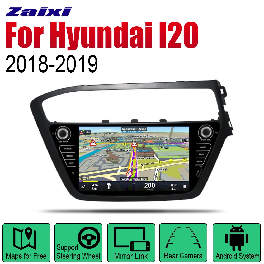 ZaiXi Android автомобильный GPS Navi для Hyundai I20 2018 ~ 2019 RHD плеер навигация WiFi Bluetooth Mulitmedia система аудио стерео эквалайзер ZaiXi Android автомобильный GPS Navi для Hyundai I20 2018 ~ 2019 RHD плеер навигация WiFi Bluetooth Mulitmedia система аудио стерео эквалайзер