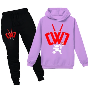 

Chad Wild Clay Baby Boy Clothes Hoodies Pants 2pcs Cotton Girls Letter Sweatshirt Outfits Tops Clothing Sets Voetbal Tenue Kids