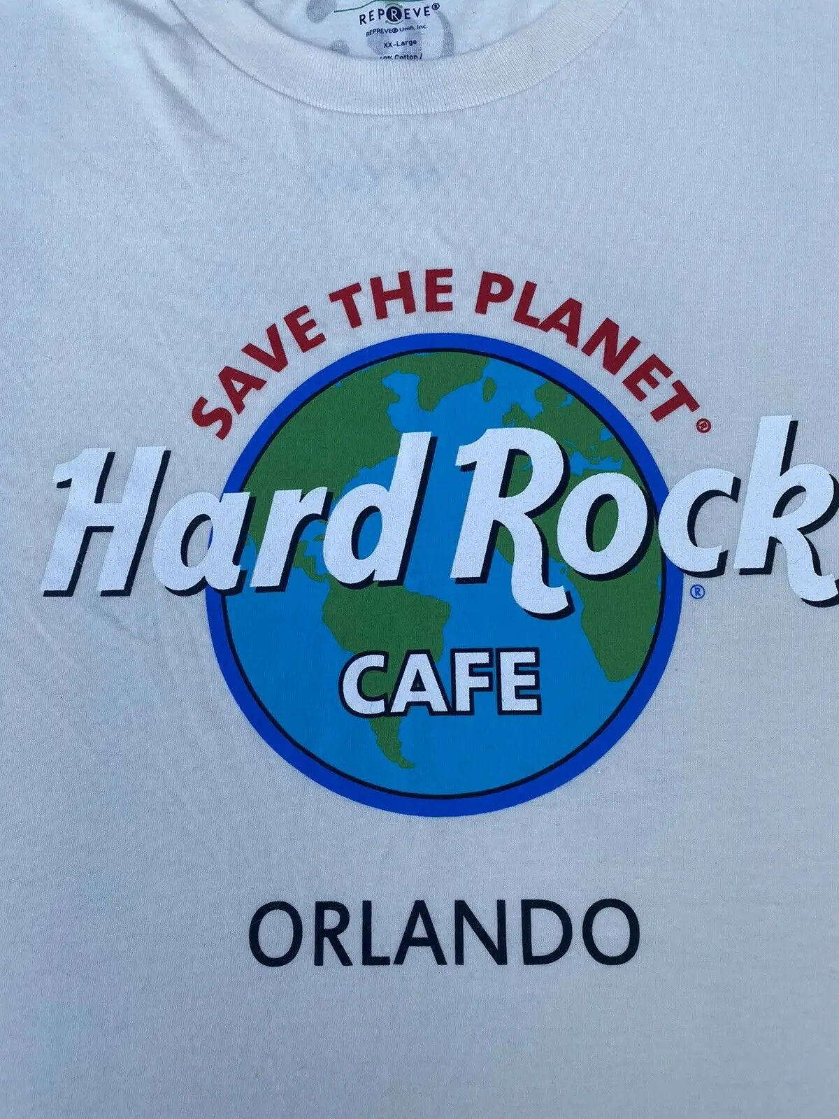 Bnwt Hard Rock Cafe Orlando Save The Planet Wwf T-Shirt Avorio Stampata Taglia