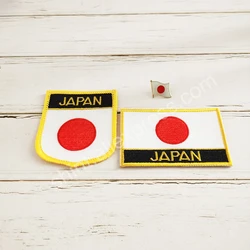 Japanese Flag Embroidered Patch Set for Clothing and Accessories Decoration (NO.4 one set)