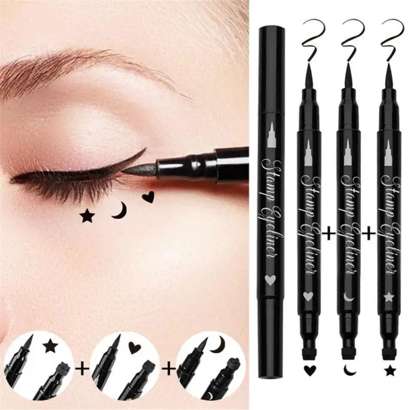 Double Ended Eyeliner Stamp Liquid Makeup Flower Stars Moon Stamps Seal