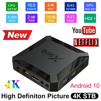 

X96Q Allwinner H313 TV Box Android 10 2GB 16GB 4K 2.4G Wifi Netflix Youtube Android H.265 Set Top Box Media Player x96q tv box