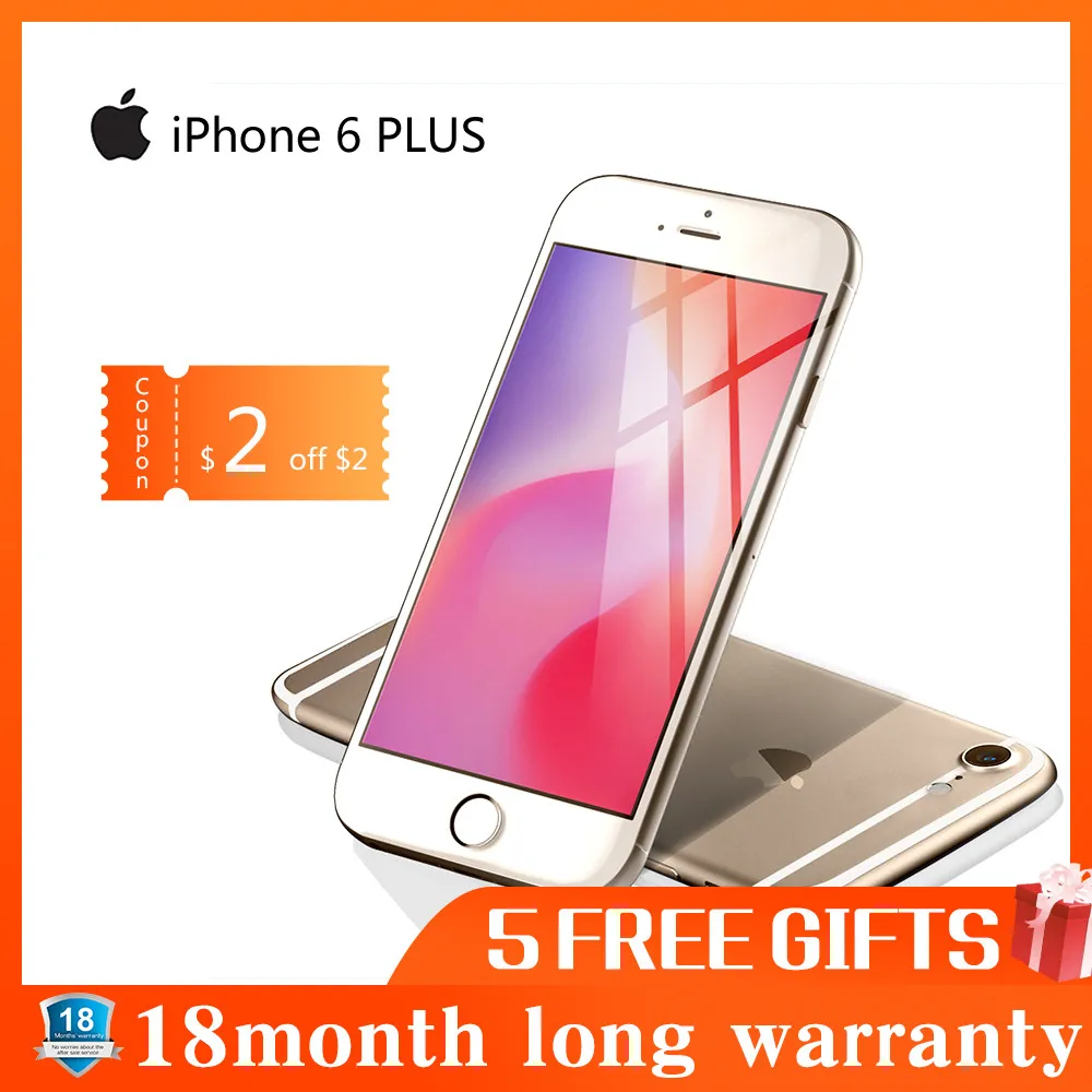  used Phone Apple IPHONE 6 PLUS Smartphone 16GB / 64GB / 128GB ROM 5.5 Screen Mobile WIFI GPS 4G LTE