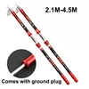 New Telescopic Portable Rotary Fishing Pole 2.1-4.5M Hand Fishing Rod Travel Sea Boat Rock High Quality Carp Fishing Gear ► Photo 2/6