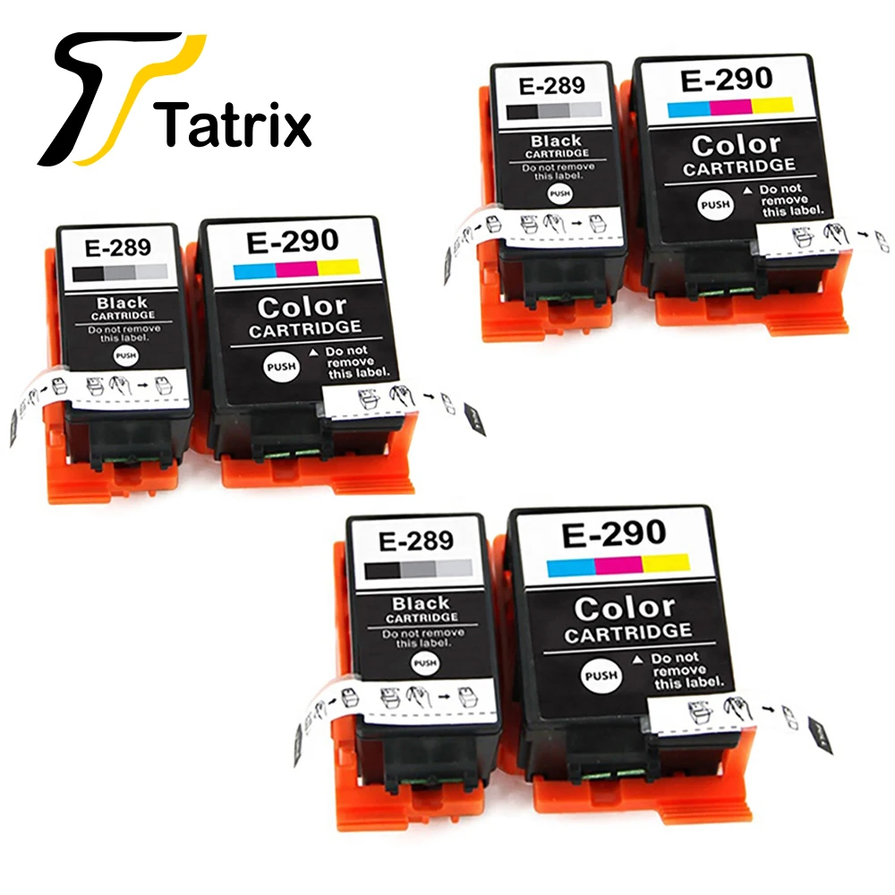 Tatrix 4PK T289 T290 E-289 E-290 Китай премиум Цвет Совместимый Картридж для струйного принтера для Epson WorkForce WF-100