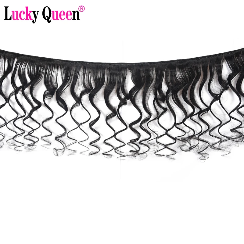 Счастливая queen hair бикинсы свободная волна 3/4 шт. человеческие волосы пучки волос натуральный Цвет 8-30 дюймов не Волосы remy волос для наращивания