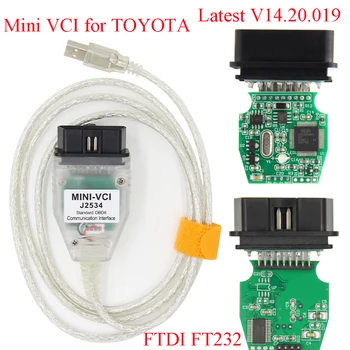 

Latest V14.20.019 MINI VCI Interface FOR TOYOTA TIS Techstream MINI-VCI FT232RL Chip J2534 OBD2 Diagnostic Cable Free Ship