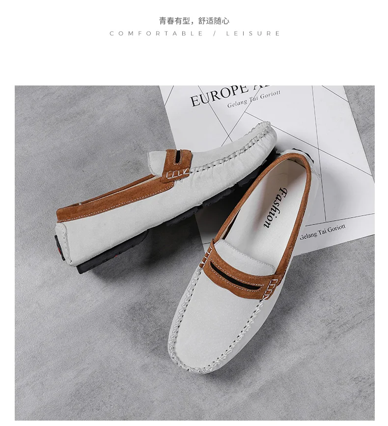 EMOSEWA/Брендовые мужские лоферы; мужская повседневная обувь из замши; Mocassim Masculino; дышащие водонепроницаемые Мокасины без застежки; Chaussures Hommes