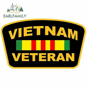 

EARLFAMILY 13cm x 7.7cm for Vietnam Veteran Sign Car Stickers Helmet Motorcycle Sunscreen Vinyl JDM Truck Graphics Fine Decal