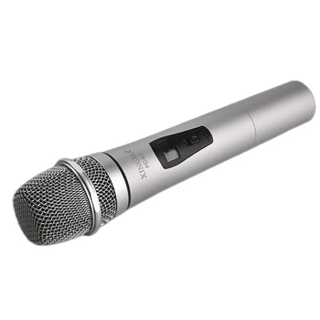 

XINGMA PC-K3 Wireless Microphone Professional Dynamic VHF Metal Handheld Mic for Karaoke Computer PC Singing KTV with Receiver