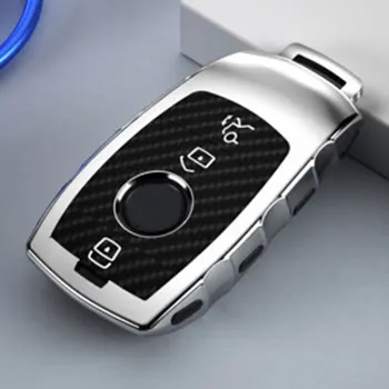 

Carbon Fiber TPU Car Key Cover Case Shell for Mercedes Benz S320L S450 S350 2017 2018 2019 E Serials E300 E200 E220