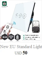 Стандарт ЕС 1 способ Wifi Пульт дистанционного управления Тип настенный светильник управление Лер умный дом автоматизация сенсорный выключатель водонепроницаемый огнестойкий